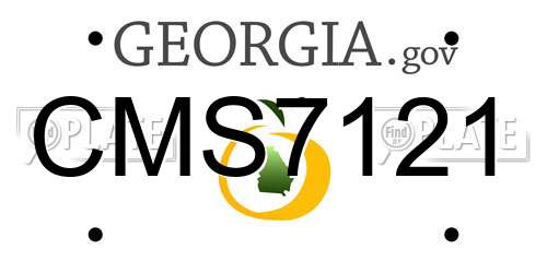 CMS7121 Georgia License Plate