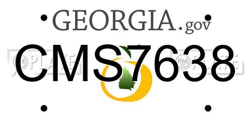 CMS7638 Georgia License Plate