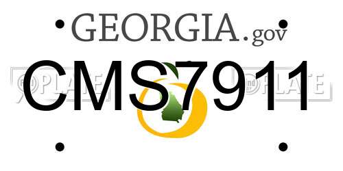 CMS7911 Georgia License Plate