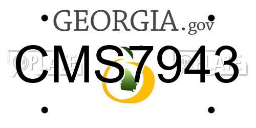 CMS7943 Georgia License Plate