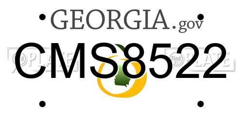 CMS8522 Georgia License Plate