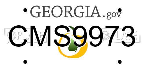 CMS9973 Georgia License Plate