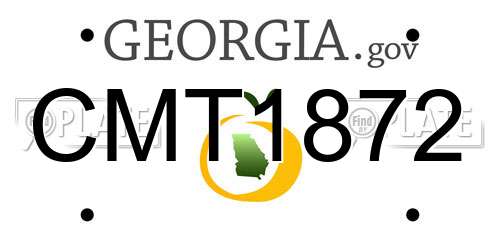 CMT1872 Georgia License Plate