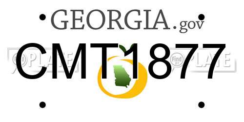 CMT1877 Georgia License Plate