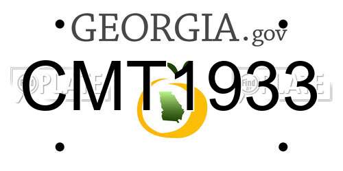 CMT1933 Georgia License Plate