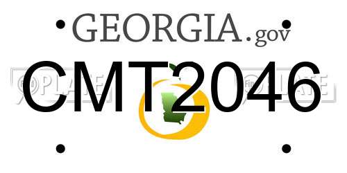 CMT2046 Georgia License Plate