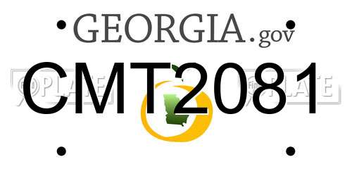 CMT2081 Georgia License Plate
