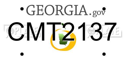 CMT2137 Georgia License Plate
