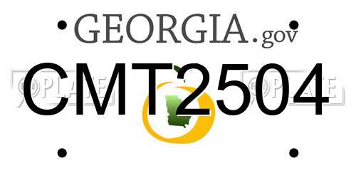 CMT2504 Georgia License Plate