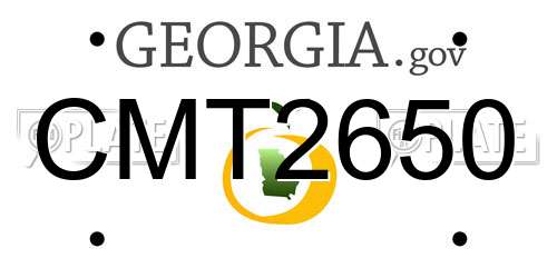 CMT2650 Georgia License Plate