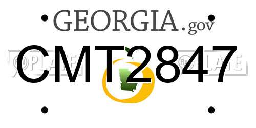 CMT2847 Georgia License Plate