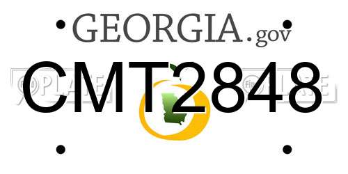 CMT2848 Georgia License Plate