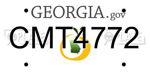 CMT4772 Georgia License Plate