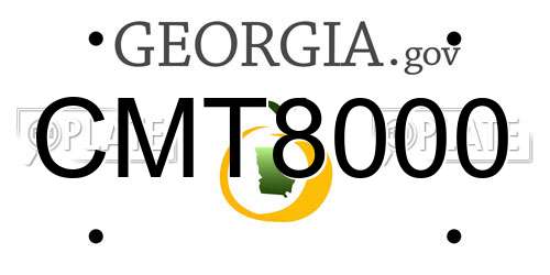 CMT8000 Georgia License Plate