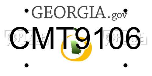 CMT9106 Georgia License Plate