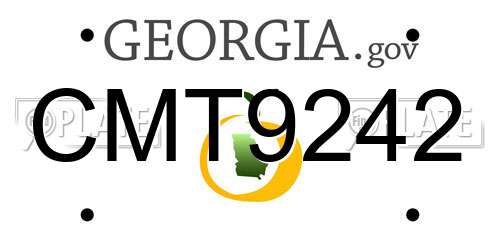 CMT9242 Georgia License Plate