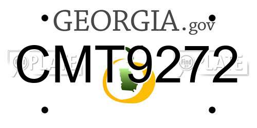 CMT9272 Georgia License Plate