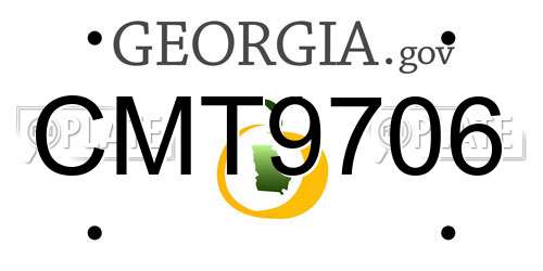 CMT9706 Georgia License Plate