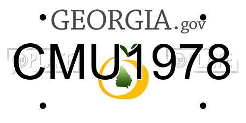 CMU1978 Georgia License Plate
