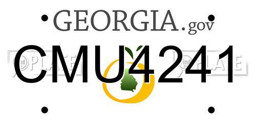 CMU4241 Georgia License Plate