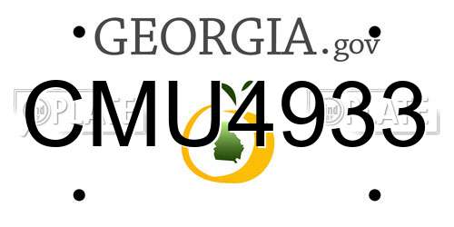 CMU4933 Georgia License Plate