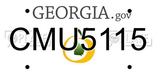 CMU5115 Georgia License Plate
