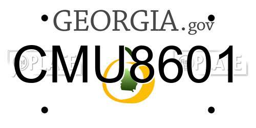 CMU8601 Georgia License Plate