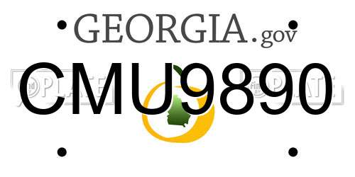 CMU9890 Georgia License Plate