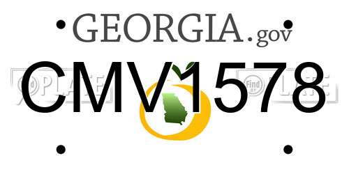 CMV1578 Georgia License Plate