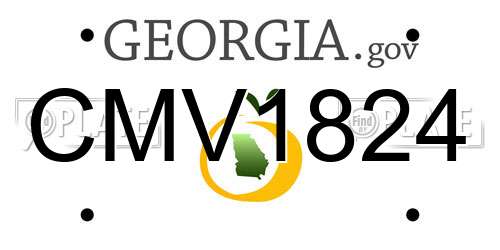 CMV1824 Georgia License Plate