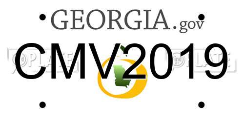 CMV2019 Georgia License Plate