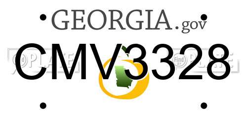 CMV3328 Georgia License Plate
