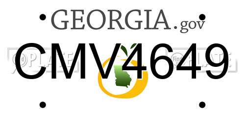 CMV4649 Georgia License Plate