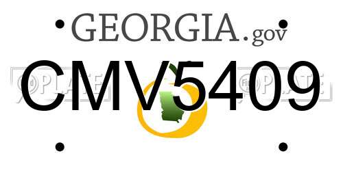 CMV5409 Georgia License Plate