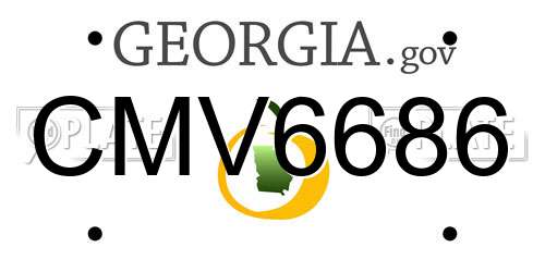 CMV6686 Georgia License Plate