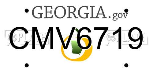 CMV6719 Georgia License Plate