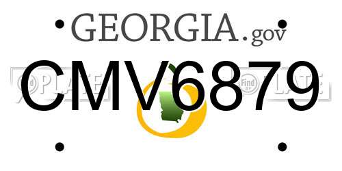 CMV6879 Georgia License Plate