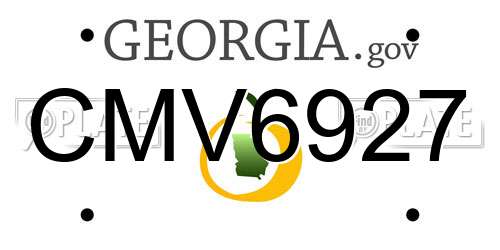 CMV6927 Georgia License Plate
