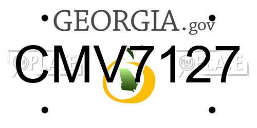 CMV7127 Georgia License Plate