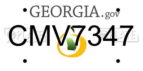 CMV7347 Georgia License Plate