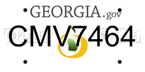 CMV7464 Georgia License Plate