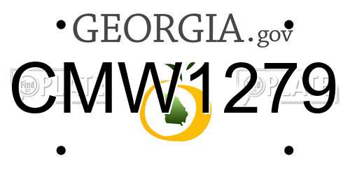 CMW1279 Georgia License Plate