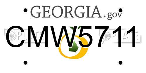 CMW5711 Georgia License Plate