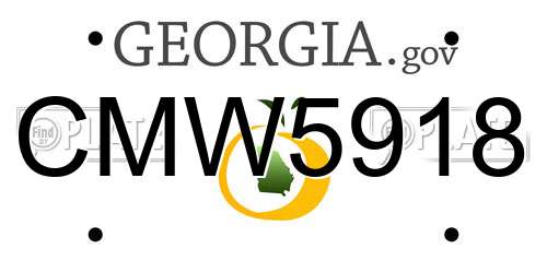 CMW5918 Georgia License Plate