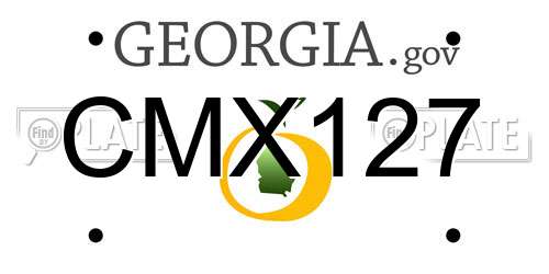 CMX127 Georgia License Plate