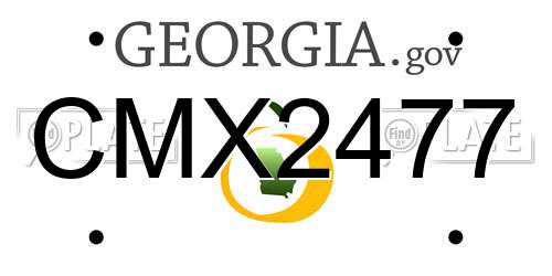 CMX2477 Georgia License Plate