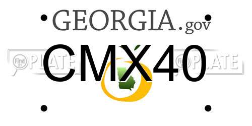 CMX40 Georgia License Plate