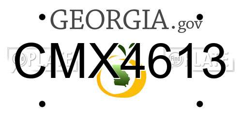 CMX4613 Georgia License Plate