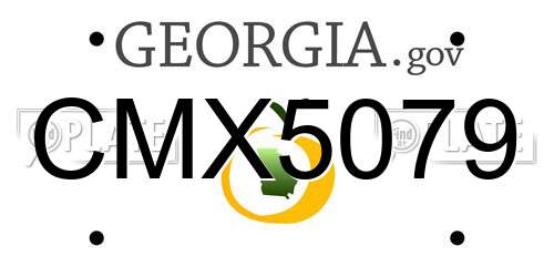 CMX5079 Georgia License Plate