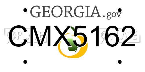 CMX5162 Georgia License Plate